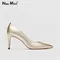 Chic Leather Office Shoes Women Solid Color Pointed Toe Stiletto High Heels Women Pumps Genuine