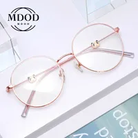 Frauen Brillen Myopie Brillen Metall Brillen Runde Panda Form Myopie Brillen-0 5-1 0-1 5-2 0-2 5