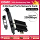 2500Mbps PCIe Network Card Dual Port Pcie To RJ45 Intel I225 Gigabit Ethernet 100/1000M/2500M RJ45