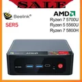 Beelink mini pc ser5 pro max amd ryzen 5 5560u 7 5700u 5800h ser desktop gaming computer wifi6 bt3.0