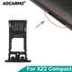 Aocarmo Micro SD SIM Card Tray Slot With Dust Plug Cover Replacement For Sony Xperia XZ2 Compact