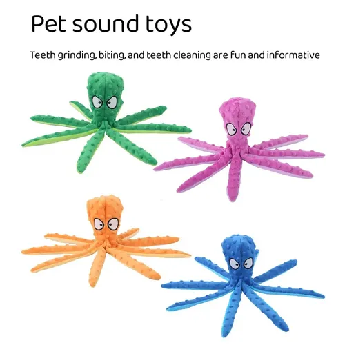 Haustier Plüsch Spielzeug Katze Hund Stimme Octopus Shell Puzzle Spielzeug Biss resistent