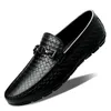 Echtes Leder Schwarz Loafer Männer Schuhe Luxus Marke Mokassin Schuhe Atmungsaktive Nicht-slip