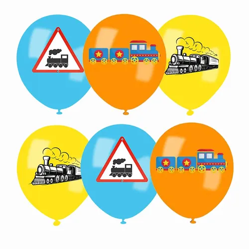 15 stücke Eisenbahn kreuzungs zug ballons setzen 12 Zoll Latex ballons Zug geburtstag Verkehrs
