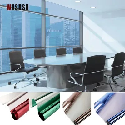 UV-Wärmedämmfolie, Spiegelfolie, kein Kleber, selbstklebende Folie, Drop-Shipping-Fensteraufkleber, abnehmbare Solar-Wohnkultur, 80 cm x 5 m Image