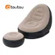 OTAUTAU Inflatable Lounger with Footstool Ottoman Chaise Lounge Recliner Outdoor Portable Camping