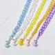 ZX Cute Yellow Duck Pendant Necklace for Women Candy Color Acrylic Chain Long Necklace Girl Animal