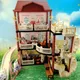 Tier Familie Miniatur Puppenhaus Zubehör Simulation Möbel Spielzeug Bad Wohnzimmer Küche so tun als
