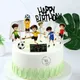 Boys Sport Happy Birthday Cake Topper Football Birthday Cake Decorations Flags for Boys Birthday