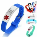 Children/Adult Customised Personalised Medical ID Alert Bracelet for Woman Men Engraving Stainless