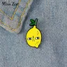 Eifersüchtig Zitrone Emaille Pin Nach Neidisch Gesicht Broschen für Hemd Revers Tasche Obst