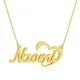 Custom Necklace for Women Personalized Name Heart Pendant Choker 18k Gold Plated Stainless Steel