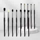 12pcs/set Black Professional Eye Makeup brushes set Eyeshadow make up brush full function Crease