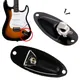 1Set Boot Eingang Ausgang Jack Platte Buchse Schwarz Mit Schrauben Für Fender Strat Gitarre