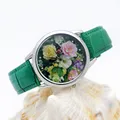 Shsby Luxus Marke Frau Uhr Lederband Uhr Für Frauen Elegante Damen Uhr Süße Blume Quarz Armbanduhr