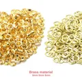 100sets Brass Material Gold 5mm 6mm 8mm Grommet Eyelet With Washer Fit Leather Craft Shoes Belt Cap