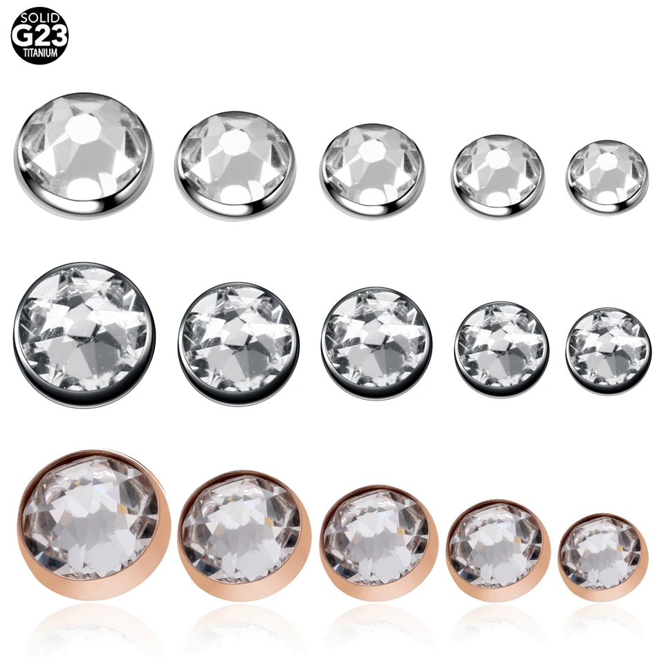 10 Stück G23 Titan Micro Dermal Anchor Piercing Oberfläche Innengewinde Dermal Top Skin Diver Piercing Körperschmuck 14G Image