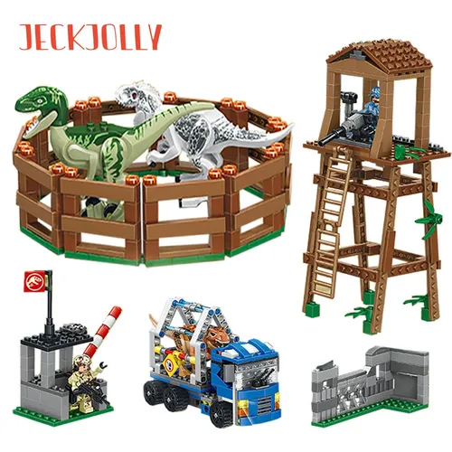 Pädagogisches Spielzeug Jurassic Park Dinosaurier für Kinder Kinder Block Spielzeug Darunter T-Rex
