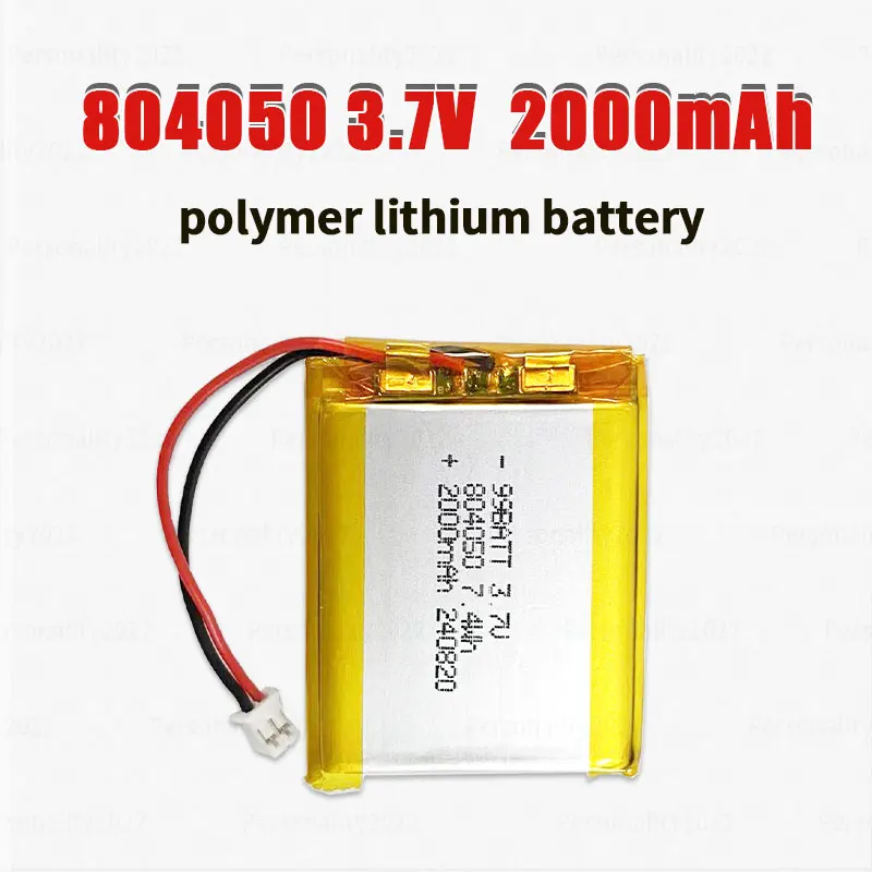804050 Lipo 2000 mAh Akku 3,7 V Li-Polymer-Lithium-Ionen-Akkus für Massagegerät, medizinische Geräte, Auto-Luftfilter, Lautsprecher Image