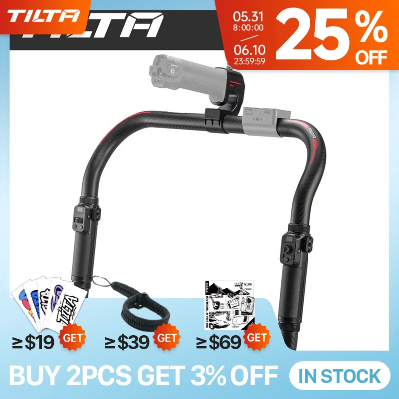 TILTA TGA-ARG Advanced Ring Grip Gimbal-Griff Kamerahalterung für DJI Ronin RS2 RS3 Pro RS4 RS4 Pro RS5 Carbonfaser-Ringhalterung Image