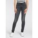 Skinny-fit-Jeans LEVI'S "721 High rise skinny" Gr. 25, Länge 28, schwarz (black wash) Damen Jeans Röhrenjeans mit hohem Bund