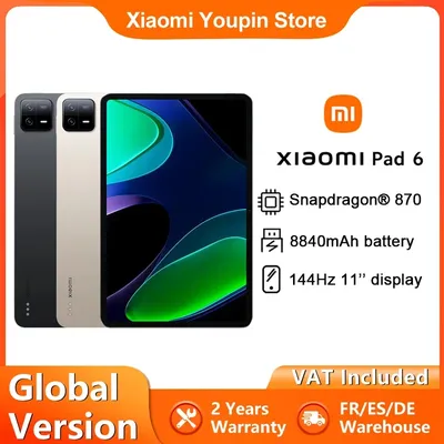 Xiaomi pad 6 globale version mi tablet 128gb/256gb snapdragon 144 prozessor 11 "8840 hz wqhd mah 33w