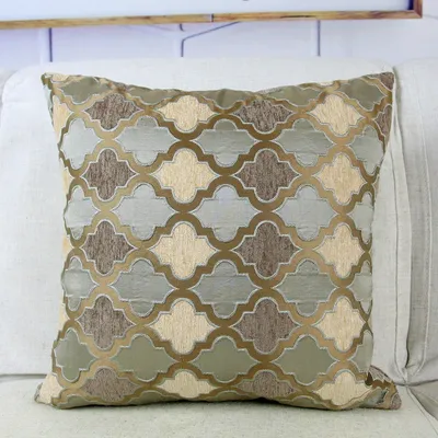 Grau/Kaffee Kissen Abdeckung Chenille Marokkanischen Stil Zu Hause Dekorative Kissen Fall 45x45cm Image