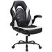 PU Leather Gaming Chair, Computer Chair Ergonomic Office Chair with Cutout Design and Adjustable Height, for Home and Office