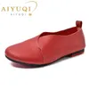 AIYUQI Damenschuhe aus echtem Leder, 2024, neue flache, bequeme, große Größe 43, Damenschuhe, 7