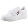 Sneaker TOMMY JEANS "TJM RETRO BASKET ESS", Herren, Gr. 41, weiß, Leder, Textil, unifarben, sportlich, Schuhe, Freizeitschuh, Halbschuh, Schnürschuh, im Basket-Style