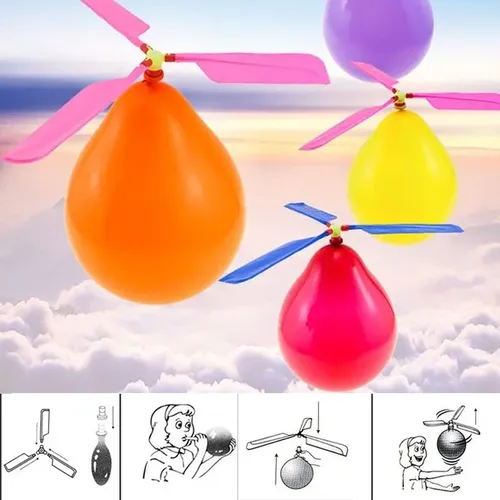 5PCS Air Ballon Hubschrauber Spielzeug Lustige Ballon Ortable Outdoor Hubschrauber Fliegen Kinder