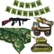 Geburtstag Camouflage Party Supplies Camo Ballon Tischdecke Banner Junge Armee Soldat Militär Thema Geburtstag Party Supplies