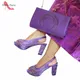 2023 reifen Stil Neue Design Italienische Frauen Schuhe und Tasche Set in Lila Farbe Super High