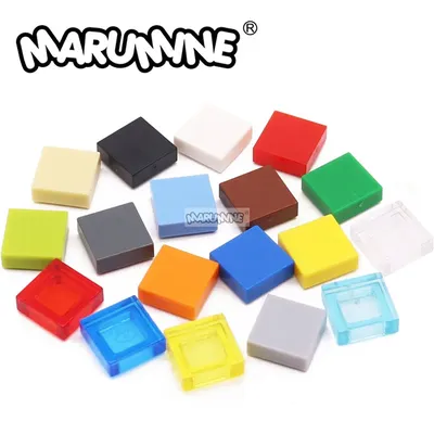 Marumine 300PCS 1x1 Fliesen MOC Ziegel Basis Teile Kompatibel mit 3070 Block Groß Zubehör DIY Bau