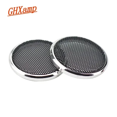 Ghxamp 2pcs 43mm Hochtöner Lautsprecher Grill Mesh Gehäuse Netz Schutzhülle DIY galvani siert Silber