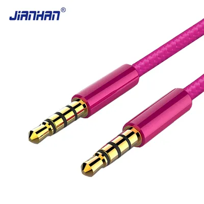 JianHan Aux Audio Kabel 3,5mm Stecker auf Stecker Auto Audio Kabel Jack Nylon Geflochtene Stereo Aux