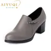 AIYUQI 2025 Herbst Echtes Leder Frauen Büro Schuhe mit hohen absätzen Sexy Frauen Kleid Schuhe Große Größe 41 42 43 frauen Party Schuhe