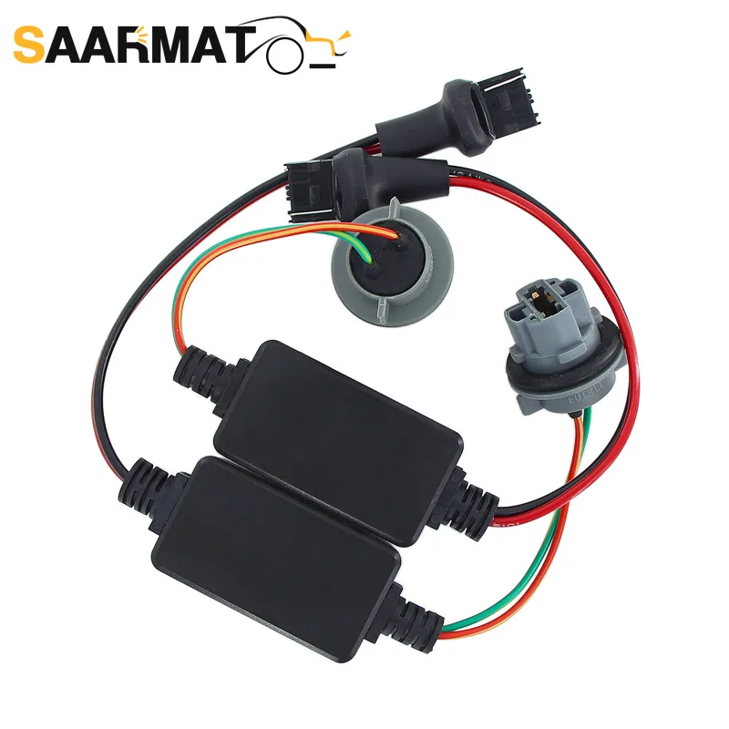 Caubus-Widerstand T20 7440 7443 W21/5 W W21 W LED-Blinker umgekehrt Bremslichter Kein Fehler Flackernde Lastdecoder Fix Hyper Flash Image