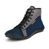 Barfußschuh LEGUANO "JASPAR", Damen, Gr. 47, blau (blau, grau), Textil, sportlich, Schuhe Barfußschuh Schnürboots, Bequemschuh, Schnürboots mit speziell entwickelter Laufsohle