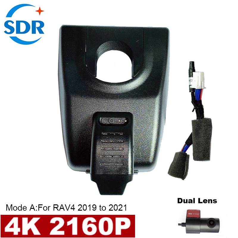 4k Plug & Play Wifi Auto DVR für Toyota Rav4 xa40 xa50 2019 2020 2021 2022 4k Dual Lens Kamera mit GPS-Track & App-Steuerung Image