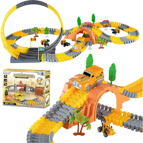 Engineering Rail Car Spielzeug magische Eisenbahn strecke Kinder elektrische Spur Kinder