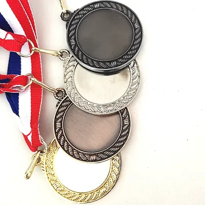 Blank Medaillen Gold Farbe Medaille und Silber Farbe Medaille und Branze Farbe Medaille drucken für
