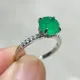 18K Gold Ring für Frauen Natürliche 1 Karat Smaragd mit Diamant Fiine Schmuck Anillos De Bizuteria