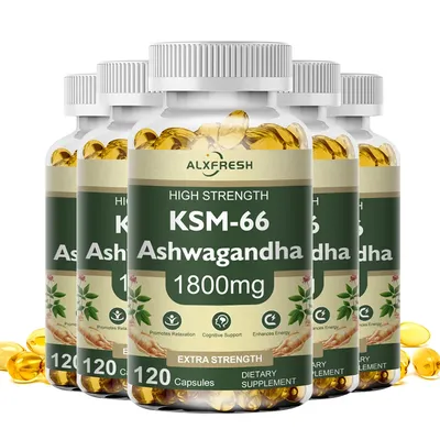 KSM-66 natürliche Ashwagandha Kapseln Ashwagandha Ergänzung | 1800mg zur Gesundheits