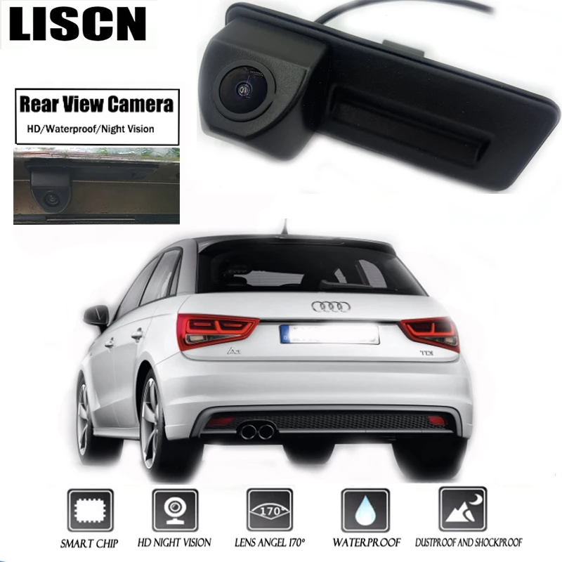 HD Rückansicht Kamera Für Audi A1 8X 2012 2013 2014 2015 2016 2017 2018 Stamm Griff Backup Wasserdichte Parkplatz rückfahr Kamera Image