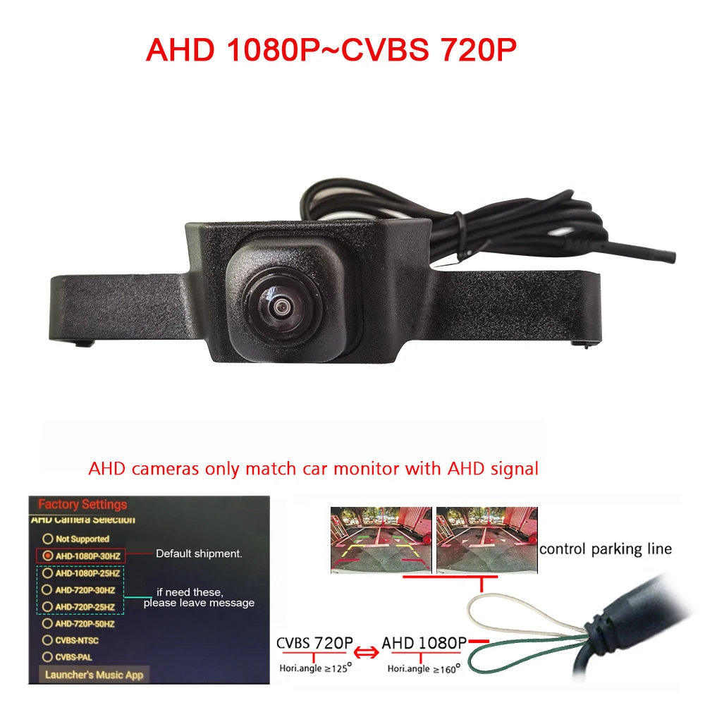 1920*1080P AHD180deg CCD Auto frontkamera für Toyota RAV4 XA50 2020 2021 parkplatz kamera nachtsicht wasserdichte HD 720P Image