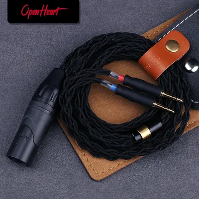 OPENHEART 8 Core 4 Pin XLR Balance Hohe Reinheit Silber Kabel Für Kopfhörer 1 zu 2 jack Kopfhörer Upgrade Ersatz 3,5 kabel Image