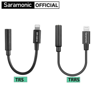 Saramonic sr-c2018 3,5 mikrofon audio adapter kabel mm trs trrs (weiblich) zu blitz (männlich) für ipad iphone ipod touch