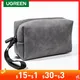 UGREEN Leder Lagerung Tasche für Kopfhörer USB Kabel Organizer Tasche für Kopfhörer Ladegerät Handys