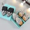 Frauen Schuhe Wohnungen Kristall Spitz Hohe Qualität Slip-auf Plus Size Müßiggänger Frau Mode-Party Sexy Damen Casual boot Schuhe